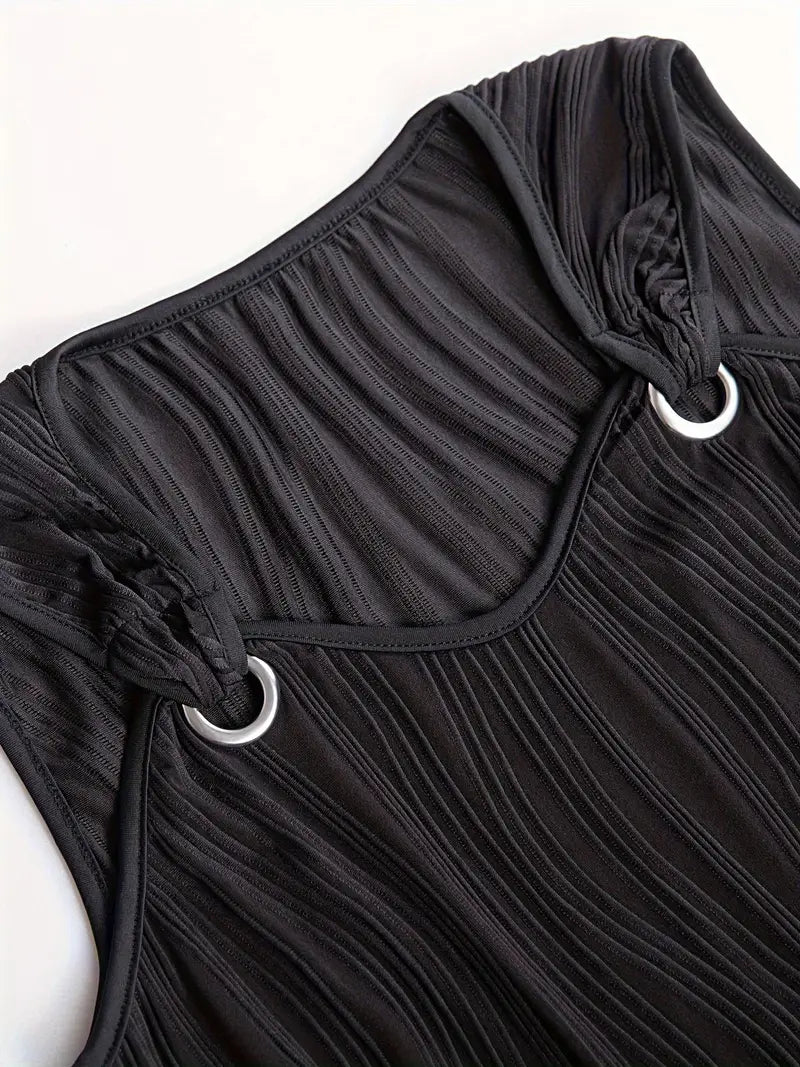 Velora Wave-Textured Dress
